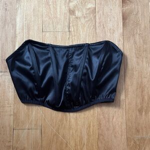 Elegant Black Satin Bustier